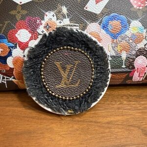 Upcycled LV Black and Brown Monogrammed Mirror